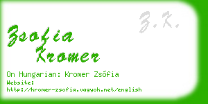zsofia kromer business card
