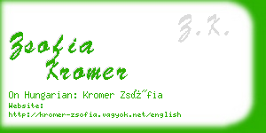 zsofia kromer business card